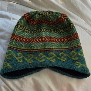 Vintage Patagonia 90’s polar cap Multicolor Knit beanie Hat wool EUC